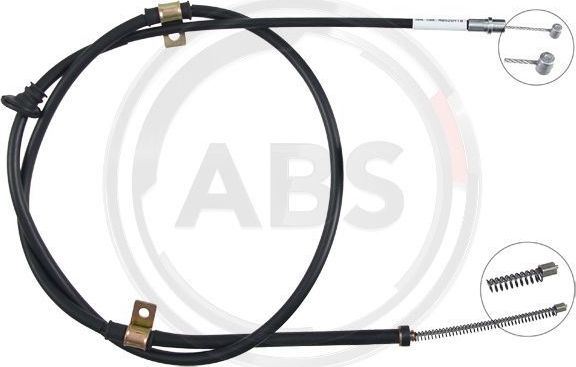 Трос ручника (тросик ручного тормоза) ABS задний левый для Mitsubishi Space Wagon II 1991-1998. Артикул K11527