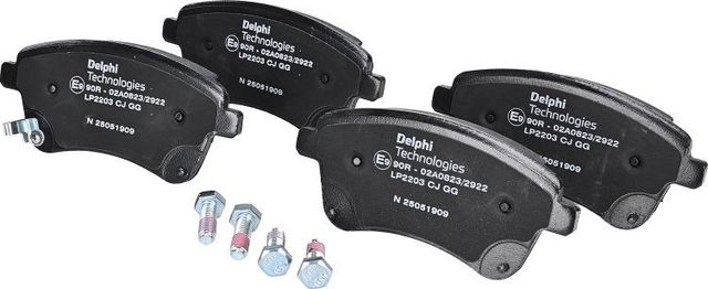 Тормозные колодки Delphi (Low-Metallic) передние для Kia Venga I 2010-2018. Артикул LP2203