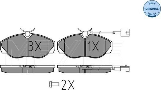 Тормозные колодки Meyle Original. Артикул 025 236 0219/W
