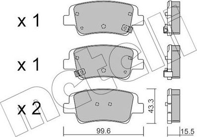 Тормозные колодки Metelli. Артикул 22-1371-0