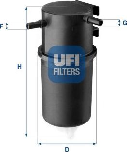 Топливный фильтр UFI для Volkswagen Amarok I 2010-2024. Артикул 24.145.00