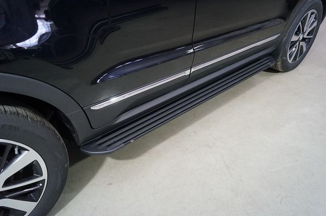 Пороги алюминиевые ТСС Slim Line Black 1720 мм для Changan CS55 2WD 1.5T 2022-2026. Артикул CHANCS5522-21B