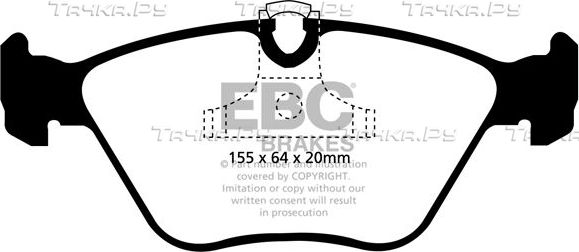 Тормозные колодки EBC Brakes для BMW Z4 I (E85/E86) 2006-2008. Артикул DP21552