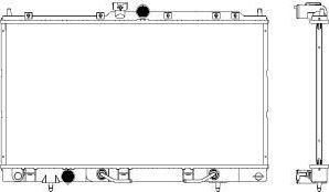 Радиатор охлаждения двигателя Sakura. Артикул 3321-1007