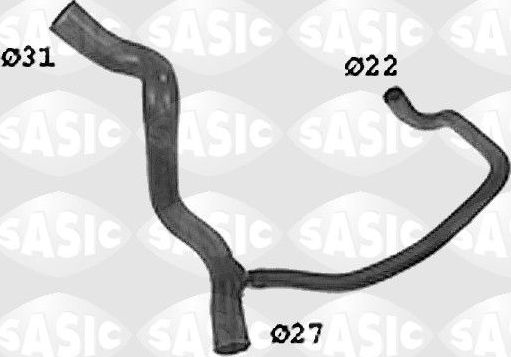 Патрубок системы охлаждения (радиатора) Sasic. Артикул SWH4268