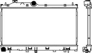 Радиатор охлаждения двигателя Sakura. Артикул 3421-8507