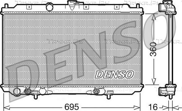 Радиатор охлаждения двигателя Denso (алюминий). Артикул DRM46028