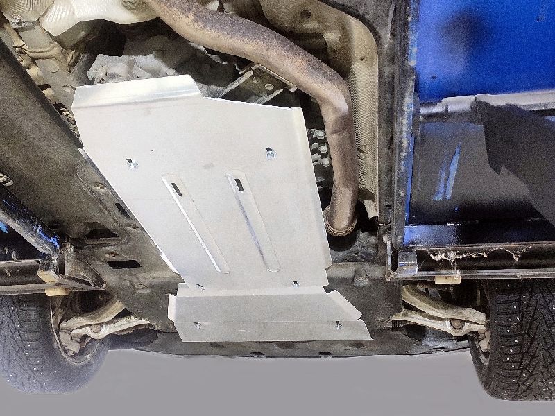 Защита алюминиевая ТСС (4 мм) для КПП и РК Genesis G80 2016-2020. Артикул ZKTCC00533