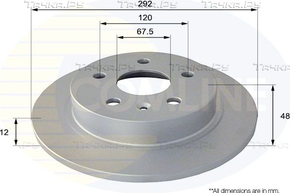 Тормозной диск Comline COATED. Артикул ADC1145