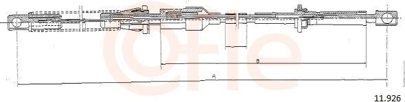 Трос газа Cofle. Артикул 11.926