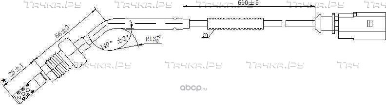 Датчик температуры выхлопных газов AUDI A3 (2006>) TT (1999>) SKODA OCTAVIA (97-11>) SUPERB(2008>) V (Magtechnic). Артикул mag0059og