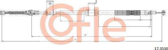 Трос ручника (тросик ручного тормоза) Cofle. Артикул 17.3530