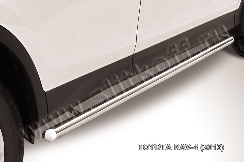 Пороги Slitkoff труба d57 для Toyota RAV4 IV 2013-2015. Артикул TR413-006