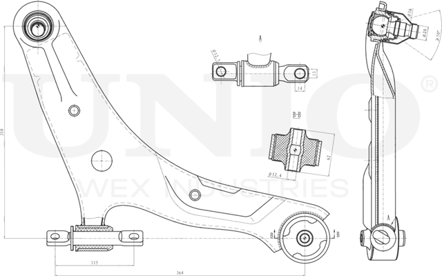 Рычаг подвески (Unio). Артикул SSP-40097