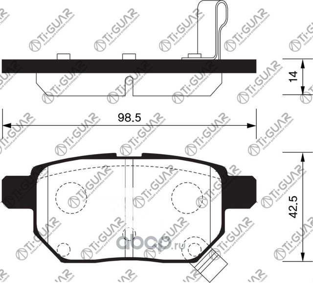 Тормозные колодки TG-1519/PN1519* TiGUAR (TI-Guar). Артикул TG1519