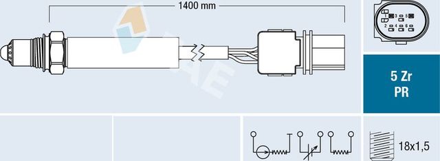 Лямбда-зонд (кислородный датчик) FAE для BMW 5 V (E60/E61) 2007-2010. Артикул 75113