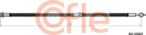 Тормозной шланг Cofle передний для SsangYong Korando II 1996-2006. Артикул 92.BH.SS002