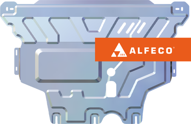 Защита алюминиевая Alfeco (4 мм) для картера и КПП Skoda Karoq 2017-2026. Артикул ALF.20.20AL4