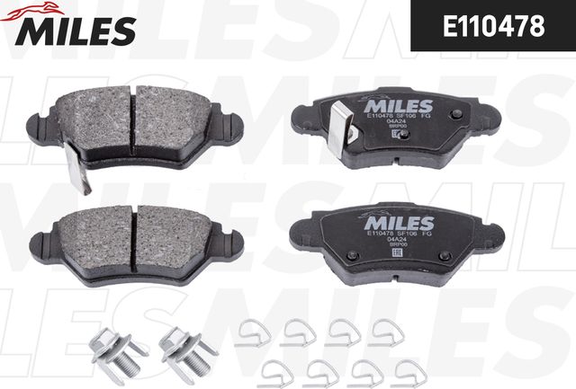 Тормозные колодки Miles (Semi-Metallic). Артикул E110478