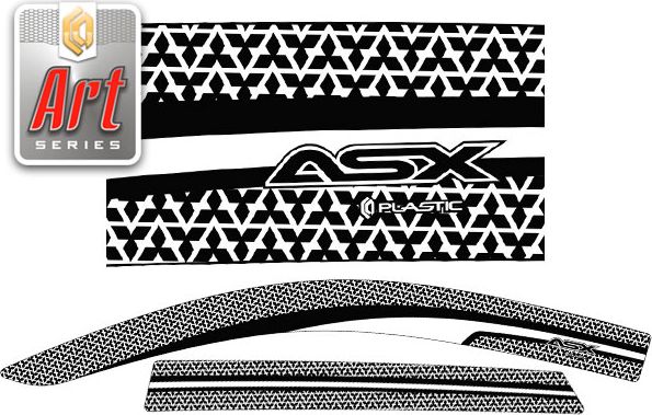 Дефлекторы СА Пластик для окон (Серия "Art" белая) Mitsubishi ASX 2010-2026. Артикул 2010031405208
