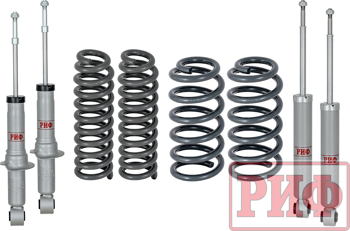 Лифт-комплект РИФ средний для Kia Mohave 2008-2024, лифт 30 мм, нагрузка до 50 кг. Артикул RIF-MHV-B-G