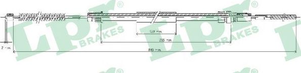 Трос ручника (тросик ручного тормоза) LPR. Артикул C0626B