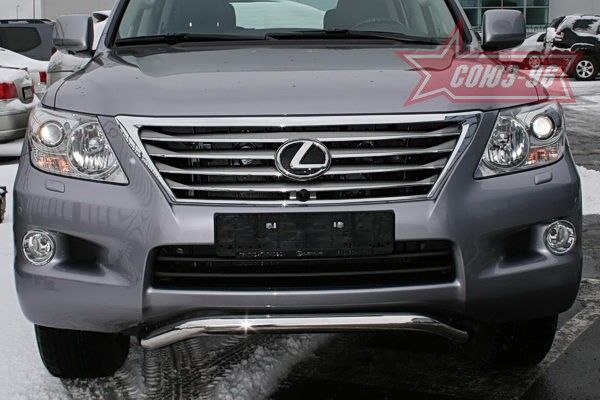 Решётка Союз-96 передняя мини d 60 низкая без перемычки для Lexus LX 570 2007-2012. Артикул LX57.56.0624