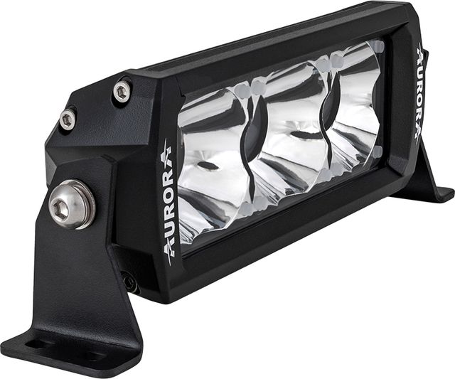 Светодиодная фара дальнего света Aurora 152 мм 45W с RGB подсветкой. Артикул ALO-D6T-6-P23Q