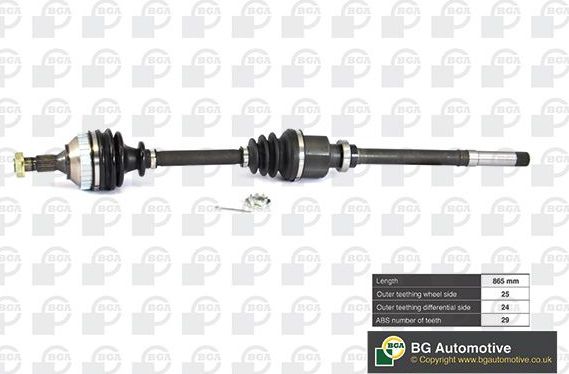 Полуось (привод в сборе, приводной вал) BGA. Артикул DS1414RA