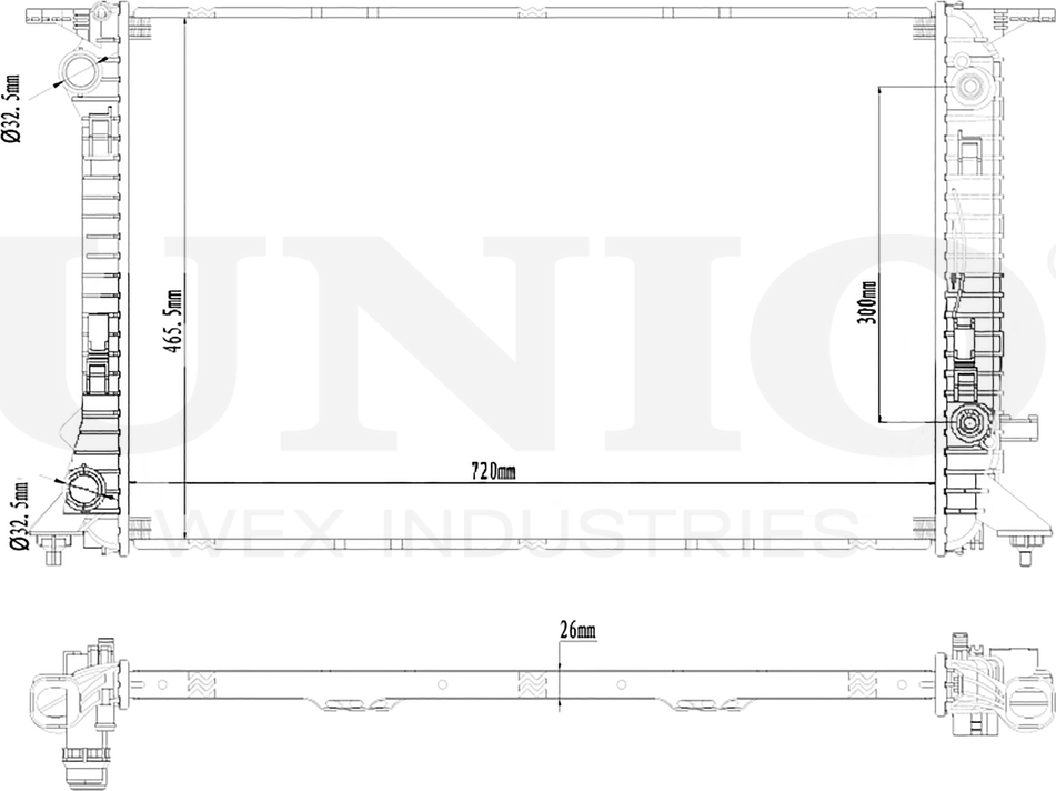 Радиатор двигателя (Unio). Артикул RAD-10051