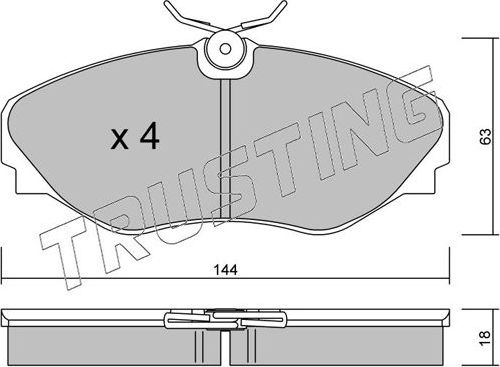Тормозные колодки Trusting. Артикул 347.0