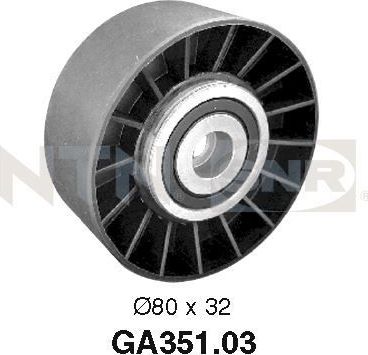 Натяжной ролик (натяжитель) приводного поликлинового ремня NTN / SNR для Mercedes-Benz S-Класс III (W140) 1991-1999. Артикул GA351.03