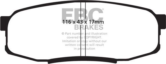Тормозные колодки EBC Brakes задние для Lexus LX 570 2007-2021. Артикул DP61816