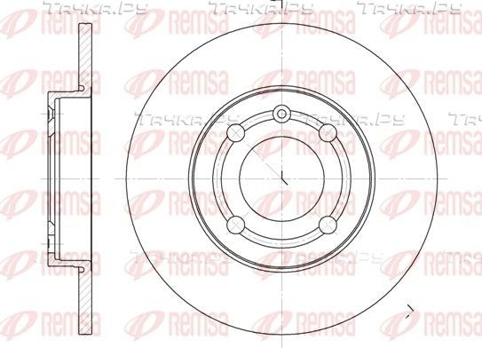 Тормозной диск Remsa передний для Volkswagen Polo III 1994-1999. Артикул 6418.00