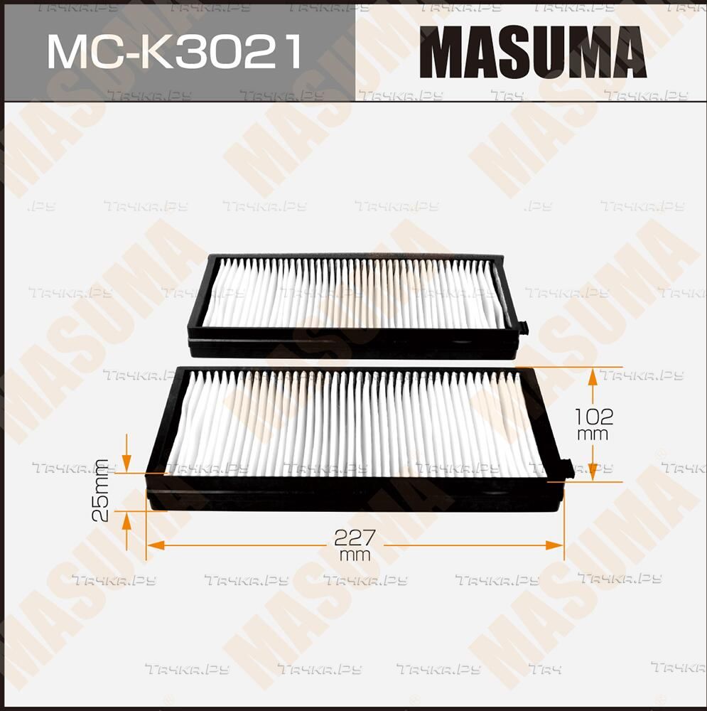 Салонный фильтр Masuma для Kia Rio I 2000-2005. Артикул MC-K3021