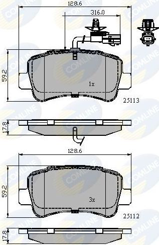 Тормозные колодки Comline Comline. Артикул CBP12105