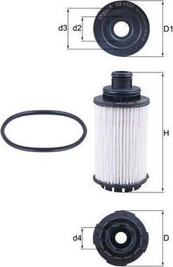 Масляный фильтр Mahle. Артикул OX 1137D