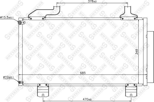 Радиатор кондиционера (конденсатор) Stellox для Honda Accord IX 2014-2026. Артикул 10-45672-SX