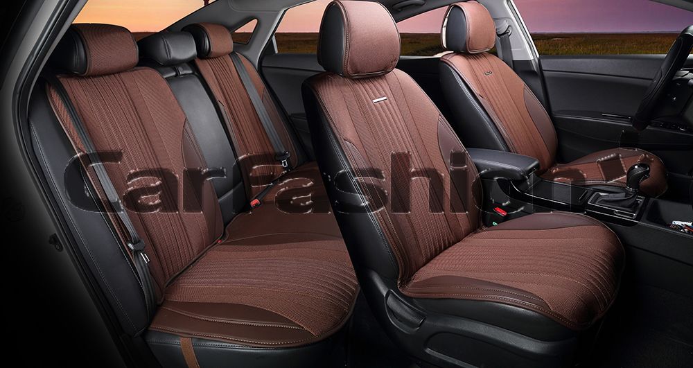 Накидки универсальные CarFashion Grand Plus для авто, цвет Коричневый/Коричневый. Артикул 21848