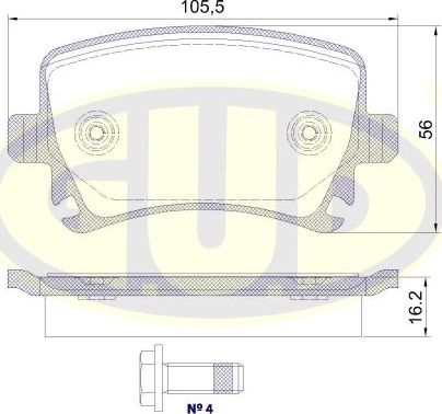 Тормозные колодки G.U.D.. Артикул GBP880102