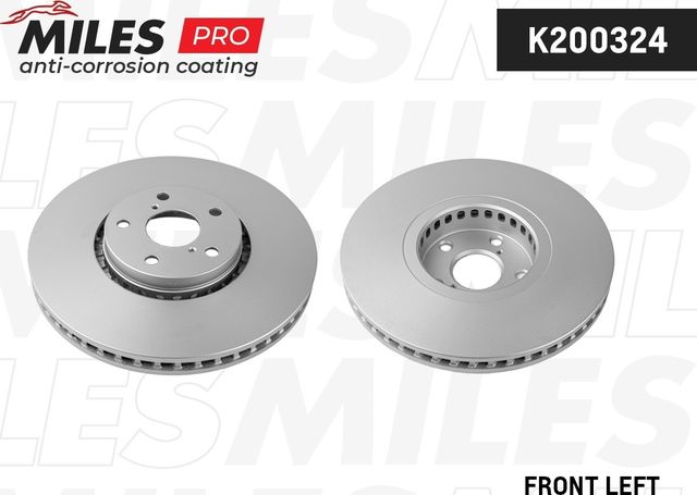Тормозной диск Miles передний левый для Lexus RC I 2014-2026. Артикул K200324