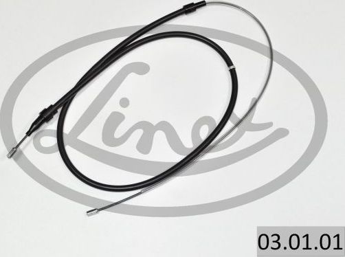 Трос ручника (тросик ручного тормоза) Linex. Артикул 03.01.01