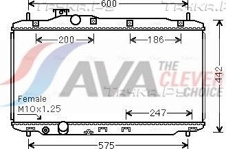 Радиатор охлаждения двигателя AVA ** CLEVER FIT ** для Honda Civic X 2014-2026. Артикул HD2296