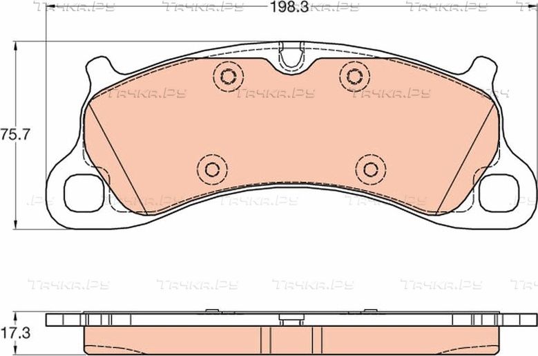 Тормозные колодки TRW. Артикул GDB2057