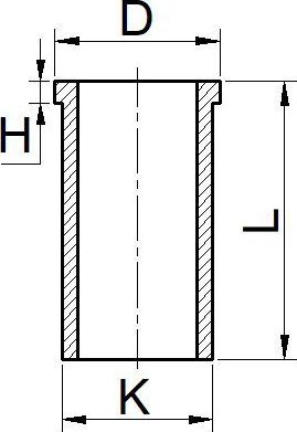 Гильза цилиндра Yenmak (Серый чугун) для Volkswagen Scirocco II 1983-1984. Артикул 51-65277-000