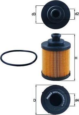 Масляный фильтр Mahle. Артикул OX 418D