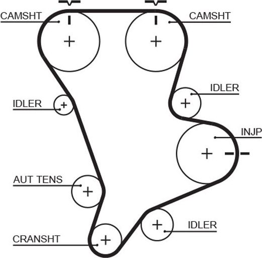 Ремень ГРМ Gates (HNBR (Hydrierter Acryl-Nitril-Butadien-Kautschuk)). Артикул 5583XS
