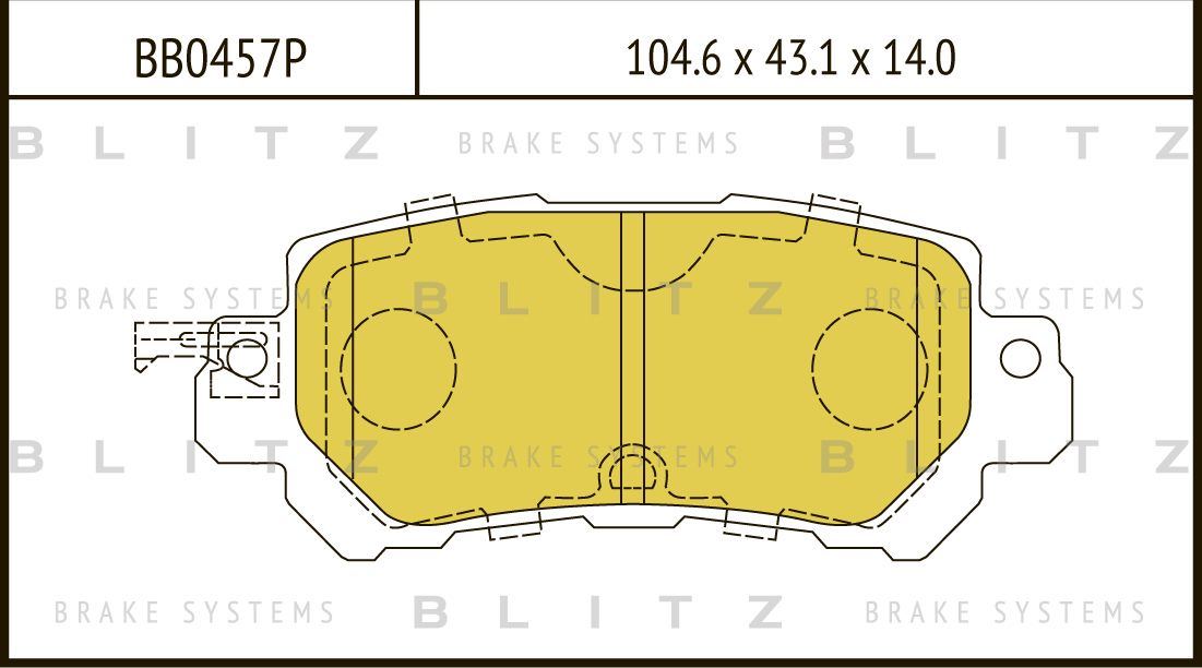 Колодки тормозные MAZDA CX-5 11- задн. (Blitz). Артикул BB0457P
