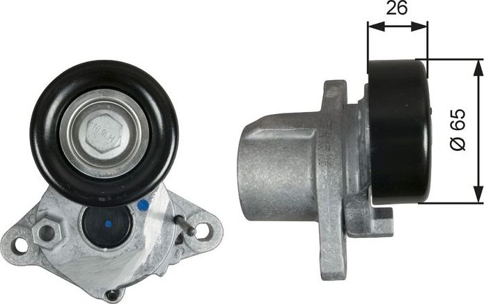 Натяжной ролик (натяжитель) приводного клинового зубчатого ремня Gates DriveAlign®. Артикул T39293