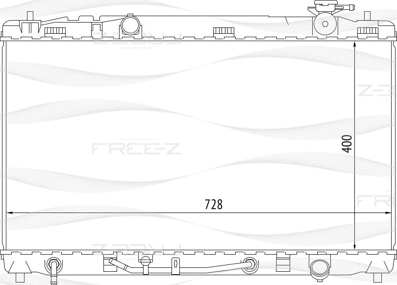 Радиатор TOYOTA CAMRY 06- 2.4 AT охлаждения (Free-Z). Артикул KK0193
